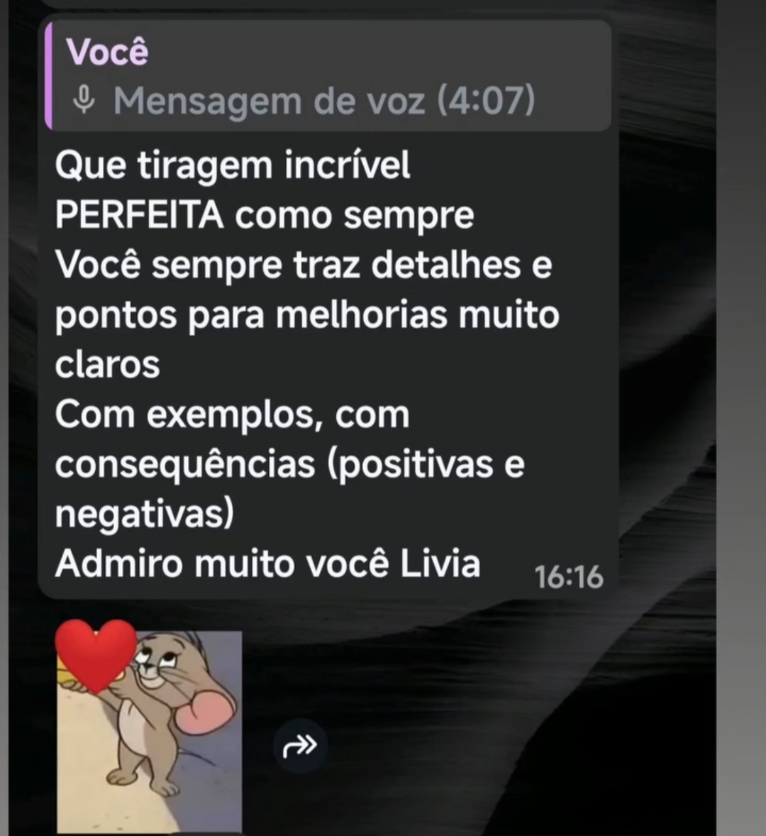 Feedback de consulente da Casa da Alma 6